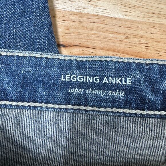 AG Adriano Goldschmied The Legging Ankle in Mural Jeans Distressed Size 28R Blue - Picture 6 of 13